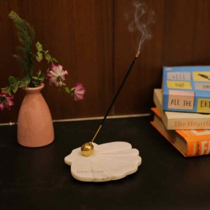 marble incense holder incense burner Decorative agarbatti stand pooja room accessories incense ash catcher brass incense holder Incense Stick Holder With Ash Catcher Incense Stick Holder Agarbatti Stand decorative incense holder small incense holder home decor meditation spiritual gift aromatherapy