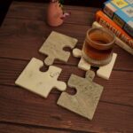 Marble coaster set Brass Inlay Coaster Tea Coasters luxury coaster coaster set White marble coasters drinkware protection