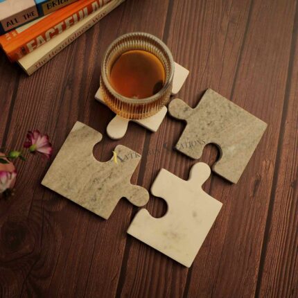 Marble coaster set Brass Inlay Coaster Tea Coasters luxury coaster coaster set White marble coasters drinkware protection