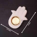 Marble Tea Light Holder tealight holder candle holder tea light stand candle stand Brass Tea Light Holder showpiece Hamsa