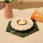 Marble Tea Light Holder tealight holder candle holder tea light stand candle stand Brass Tea Light Holder