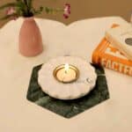 Marble Tea Light Holder tealight holder candle holder tea light stand candle stand Brass Tea Light Holder